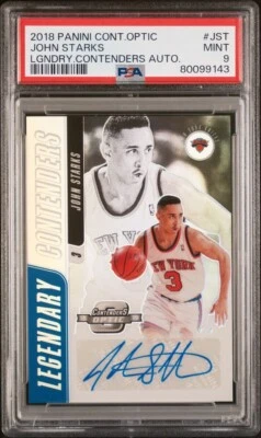 John Starks 2018-19 Optic Contenders Legendary Contenders automático #17/99 Knicks Foto 1 de 2