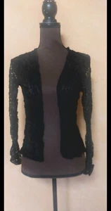 1930s Black Lace Jacket . Good Condition SZ SM MED - Picture 1 of 4