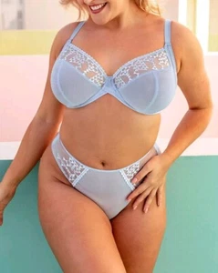 Curvy Kate Centre Stage perizoma profondo lusinghiero lingerie donna blu ghiaccio taglia UK 18 - Foto 1 di 8