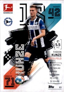 Match Attax 2021 2022 21/22 No. 83 - Fabian Kunze