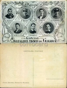 POLITICA SOCIALISMO-GIOVANI SOCIALISTI MORTI IN GUERRA-PRIMA GUERRA WW1-C53-60 - Picture 1 of 1