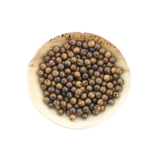 Round Wooden Beads 6mm - Coconut Brown - 100 Beads - BD2428 - Picture 1 of 1