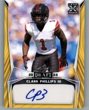 2023 Leaf Draft Autographs Gold #BA-CP3 Clark Phillips III RC AUTO