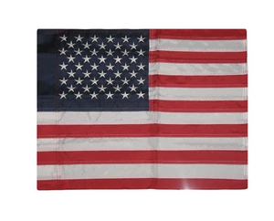 12 Zoll x 18 Zoll bestickt genäht US USA Ärmel 210D Nylon Flagge 1 Fuß x 1,5 Fuß Banner  - Bild 1 von 3