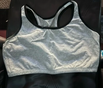 Nuevo con etiquetas Lote de 1 sujetador bralette de algodón gris negro Fruit Of The Loom talla XL para mujer Foto 1 de 4