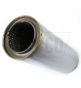 Exhaust Muffler 6" Stainless Steel Straight Through Silencer Sports Resonator - Picture 1 of 3