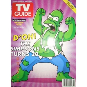 HOMER SIMPSON tv guide special SIMPSONS TURNS 20 D'OH bart 1 of 5 NO LABEL - Picture 1 of 1