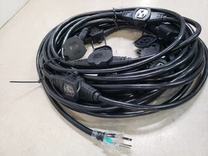 Unbranded Cable 50' Heavy Duty Outdoor Extension Cord, 7 Spaced Power Outlets - Picture 1 of 5