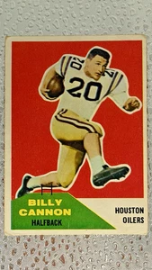 Fleer Billy Cannon 1960 #66 Rookie RC, Houston Oilers - Imagen 1 de 2