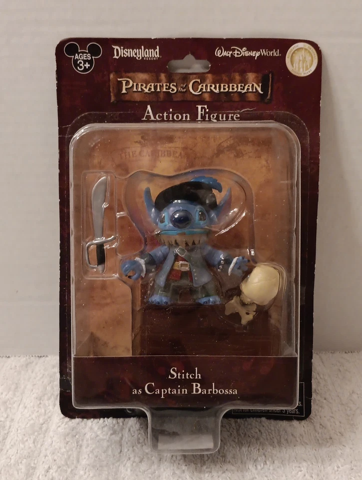Disneyland Pirates of The Caribbean Stitch as Captain Barbossa Action Figure