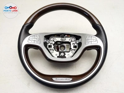 Volante Mercedes S550 2014-17 negro madera de nogal molduras cambios W222 S600 Foto 1 de 4