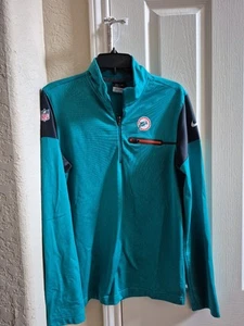 Nike NFL Onfield Apparel MIAMI DOLPHINS DRI-FIT 1/4 PULLOVER Green Size S - Imagen 1 de 8
