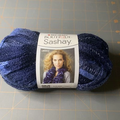 Красное сердце - пряжа бутик Sashay румба 1934 синий блестящий крючком вязальная лента - Изображение 1 из 4