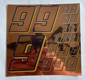 Discounted - Rose Gold Chrome W/ Blue Outline & Gold/yellow Shadow #9 R/c Box L1 - Picture 1 of 7