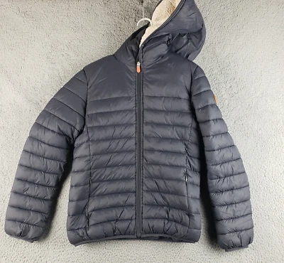 Save The Duck Ultra Light Puffer Jacket Youth 14 Navy Blue Pockets Full Zip - Image 1 of 4