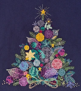 Kit de punto de cruz contado de árbol de Navidad sobre lienzo | Un regalo per... - Imagen 1 de 14