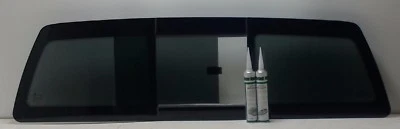 Fit 2004-2015 Nissan Titan Pickup Rear Window Manual Sliding Glass Dark Tinted Foto 1 de 4