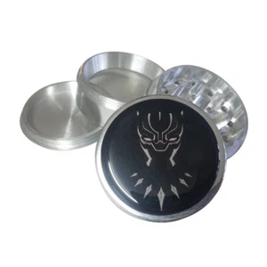Molinillo de hierbas para especias de cocina trituradora de metal negro pantera King Chadwick cromo 4 piezas - Imagen 1 de 4