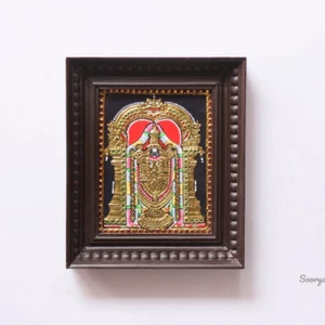 Tirupati Balaji Thanjavur Painting Gift Hindu God Vishnu Home Temple Wall Decor - Picture 1 of 4