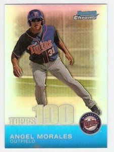 ANGEL MORALES ROOKIE REFRACTOR 2010 BOWMAN CHROME TOPPS 100 59 SERIAL /499 TWINS