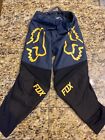Fox Motorcross 180 Racing Pants BlueGray Yellow Cuffs Size 6-22 Outdoor Gear