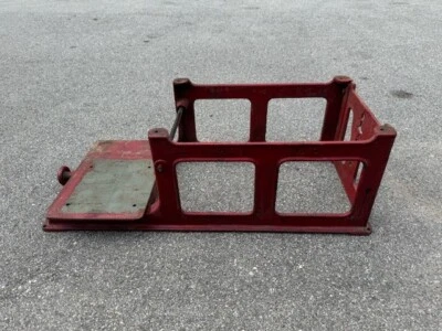 Banco de hierro fundido industrial antiguo vintage Heston & Anderson base soporte Foto 1 de 4