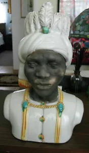 Vintage Ceramic Blackamoor Lamp Base - Picture 1 of 8