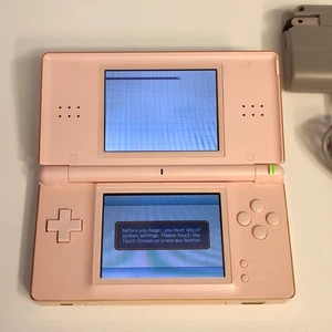 Japanese Nintendo DS Lite Console Noble Pink USG-001 line on upper screen - Picture 1 of 11