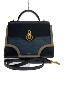 MULBERRY Mini Seton 2-way shoulder bag in leather Navy - Picture 1 of 6