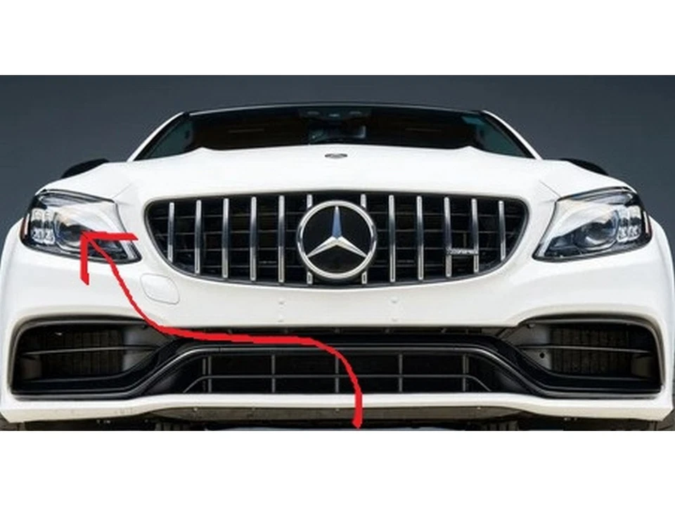 Farol de LED direito Mercedes classe C Hella W205 A2059064406 2018-2022 - Imagem 1 de 4