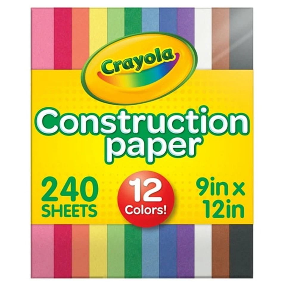 Papel de construcción Crayola, 10 colores, 240 hojas, manualidades de aula Foto 1 de 4