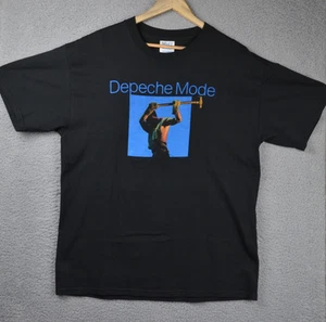 Vintage Depeche Mode Construction Time Again Shirt Mens Large Black DEADSTOCK - Picture 1 of 19