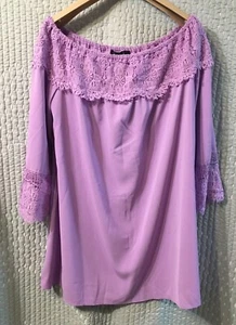 Zanzea Women's Round Neck Blouse 3/4 Sleeve Lilac Color - Size XL - Picture 1 of 4