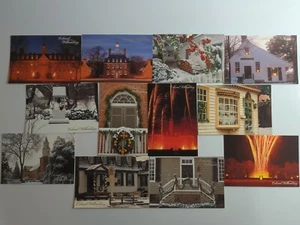 Vintage Set of 12 Colonial Williamsburg Holiday Print Postcards 2000 Unposted - Picture 1 of 5