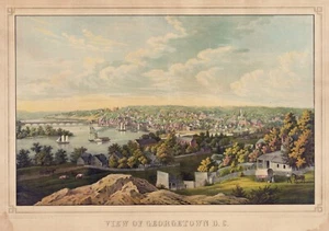 13986.Decor Poster.Room interior wall art.Bid eye view early Georgetown D.C - Picture 1 of 1