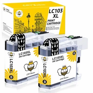 2x Compatible para Brother LC103 Tinta Negra MFC-J245 MFC-J870DW J6920DW DCP-J132W - Imagen 1 de 6
