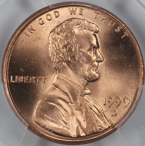 1999-D PCGS MS67RD Lincoln Cent 46909710 Cover
