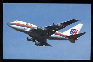 Postcard United Airlines Boeing 747SP-21 Airplane Unposted - Picture 1 of 2