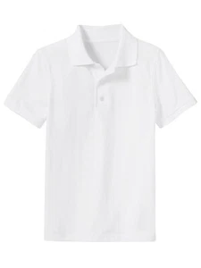 Cater's School Uniform Short Sleeve Pique Polo Shirt Youth Size 6 White Unisex - Picture 1 of 2