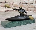 Sculpture en bronze homme canoë sport trophée bureau à domicile décoration vente