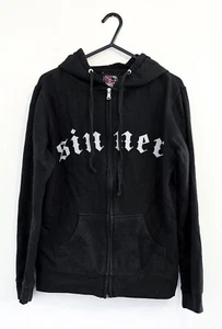 Too Fast Sinner Black Hoodie Independent Trading Co Used Womens Size Small - Picture 1 of 3