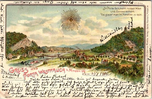 GRUSS AUS PORTA WESTFALICA GERMANY 1900 UNDIVIDED BACK LITHO POSTCARD - Picture 1 of 2