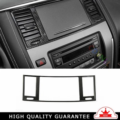 Cubierta de ventilación de salida de aire medio apta para Nissan Armada Y62 2017~20 fibra de carbono Foto 1 de 4