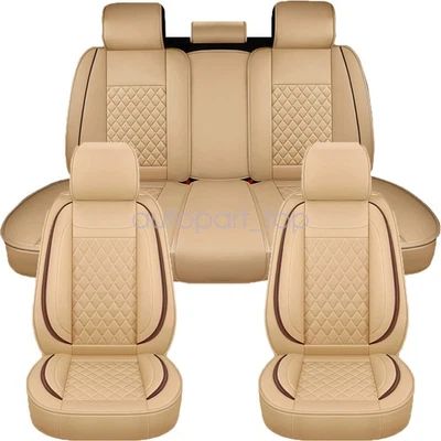 Fundas de asiento de coche 5 asientos protector delantero y trasero alfombrilla de cojín para Mercedes-Benz bronceado Foto 1 de 4