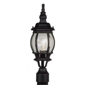 Livex Lighting 7522 Frontenac 20" Tall Outdoor Single Head Post - Black - Picture 1 of 7