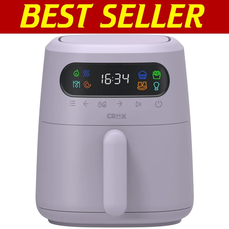 Freidora de aire digital Marshmello 3QT - Tecnología TurboCrisp y control táctil, lavanda Foto 1 de 4