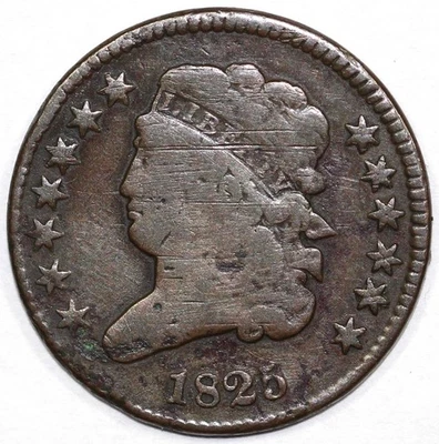 1825 1/2c Classic Head Half Cent - Image 1 of 3