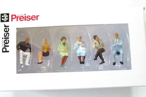 Preiser 1:50 scale Six Seated / Sitting Passengers ( Various Poses ) 68209 - Picture 1 of 2