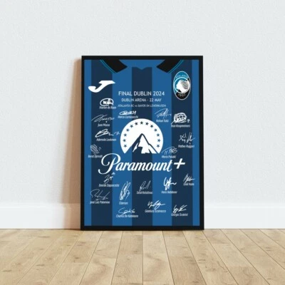 Atalanta Campione Europa League 2024 Maglia Art idea regalo Stampa Poster idea - Immagine 1 di 3