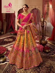 HEAVY INDIAN WOMEN DESIGNER LEHENGA CHOLI MUSLIM BRIDAL PARTY BRIDAL WEDDING - Picture 1 of 28